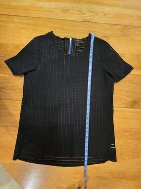 J. Crew Black Short Sleeve Striped Top